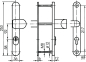 Preview: IKON Stahl Schutzbeschlag für Rohrrahmentüren mit Zylinderabdeckung - Winkelknauf/Drücker Nr. S648