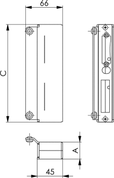 AMF Schließkasten, blank Nr. 147 B