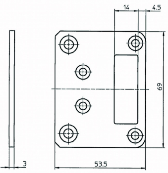 IKON Schließkastenblech (Belgien Ausführung) 1938