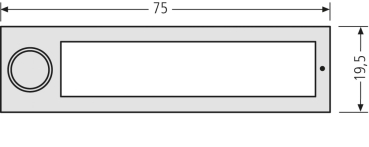 RSA2-kompakt Kunststoff-Namensschild und Edelstahl-Klingelknopf