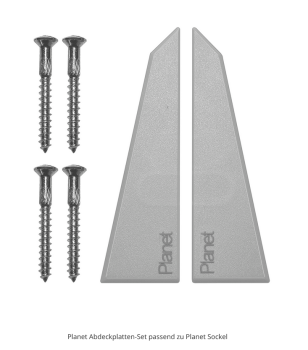 Planet Sockel Abdeckplatten plus 4 Schrauben