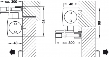 GEZE Türschließer 2000V mit Normalgestänge