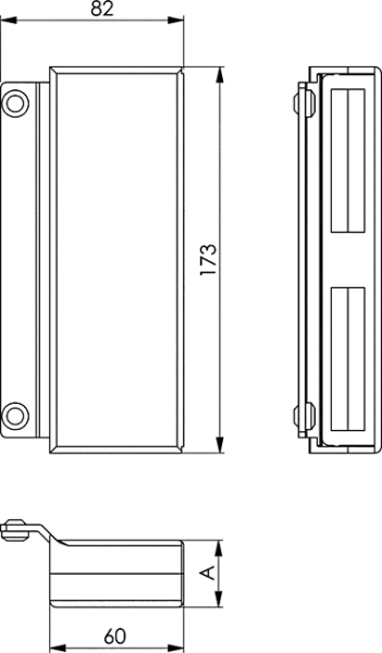 AMF Gegenkasten, blank, schmal Nr. 146 GS