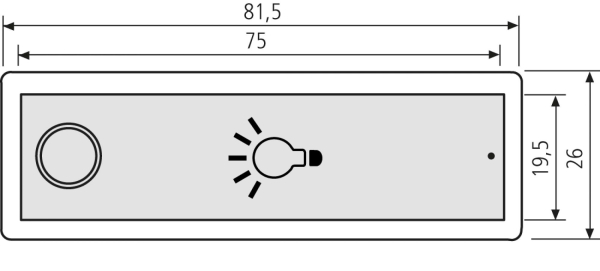 RSA2-kompakt Lichtschild mit Lichtknopf (mit Gehäuse)