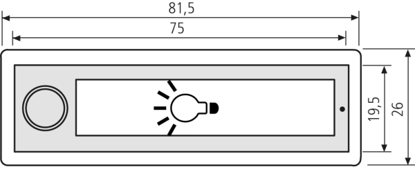 RSA2-kompakt Kunststoff-Lichtschild und Edelstahl-Lichtknopf (mit Gehäuse)