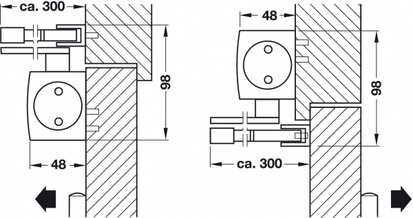 GEZE Türschließer 2000V mit Normalgestänge