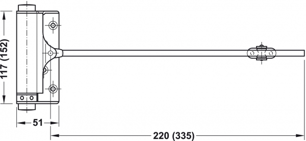 Türfeder für Türen im Innenbereich