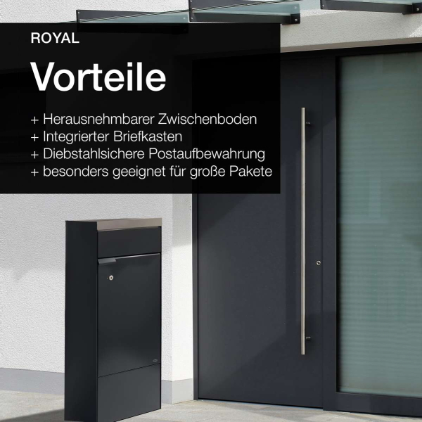 RENZ Paketbriefkasten Royal Anthrazitgrau