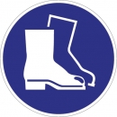 Fußschutz benutzen - nach ASR A1.3 und DIN EN ISO 7010 - Kunststoff oder Folie